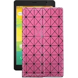 Чехол StatusCASE из экокожи для планшета Prestigio Node A8 3G PMT4208 Розовый ромб