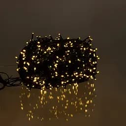Гірлянда Нитка вулична 1000 LED 100 м на сонячній батареї чорна, жовтий GarlandoPro SB1000L100MBY