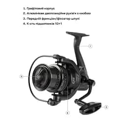 Котушка Brain NRG SE 4500S 10+1BB - мініатюра 7