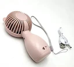 Портативний ручний вентилятор Handy Mini Fan JX-998 на акумуляторі з ручкою міні вітродуйка 2,5Вт Pink - мініатюра 3
