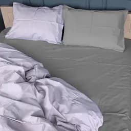 Простыня MirSon Сатин 22-1380 Grey Gleam 180x220 см (2200010476965)