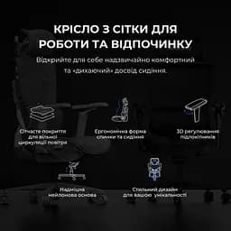 Крісло для геймерів Anda Seat X-Air Mega Size XL Mesh Space Black (AD-WY-01-BBB) - мініатюра 8