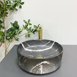 Умивальник VBI Prato black onyx matt накладний VBI-011406, Чорний матовий