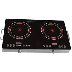 Плита настільна інфрачервона двоконфоркова кухонна Zepline ZP-062 склокераміка 4400Вт