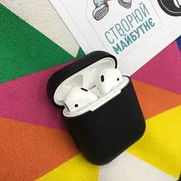 Чохол для навушників MAKE Apple AirPods 1/2 Silicone Black - мініатюра 3