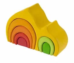 Конструктор деревянный NIC Дом Габли, желтый (NIC523022)