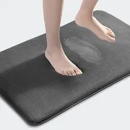 Антиковзкий М'який килимок для ванної Aquarius з ефектом пам'яті 40 х 60 см Графіт Гладкий