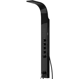 Душова панель Corsan Samsara black з виливом та термостатом S003TBLW, Чорний матовий