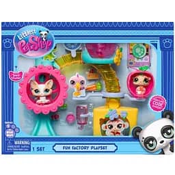 Игровой набор Littlest Pet Shop Фабрика Развлечений 00519 аксессуары и 2 фигурки, фабрика