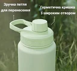 Пляшка для води Smartshake Bohtal Insulated Sports Bottle 960 ml/32 oz Blue Superman металева з подвійною вакуумною ізоляцією (11292501) - мініатюра 5