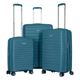 2E Набор чемоданов 2E, Aero, полипропилен, (L+M+S),TSA, 4 колеса, EXP, синий