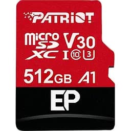 Карта пам'яті Patriot LX microSDXC 512GB UHS-I U3 V30 A1 EP + SD adapter (PEF512GEP31MCX) [113853] - мініатюра 4