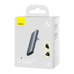 Адаптер мережевий Baseus Gan5 Pro Ultra - Slim Fast Charger C + U 65W (Overseas Edition) (CCGP150113) - мініатюра 2