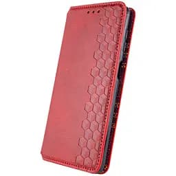 Шкіряний чохол-книжка GETMAN Cubic (PU) для Realme 11 4G Червоний - мініатюра 4