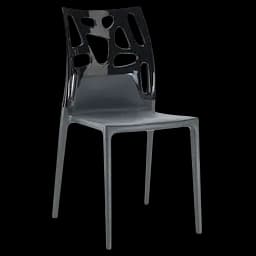 Стілець Papatya Ego-Rock, антрацит сидіння, верх чорний (388641)