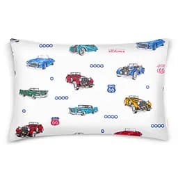 Дитяча постільна білизна в ліжечко RETRO CARS CS1, синій (CarsRetroRoute66_CellAshblue_140) - мініатюра 3