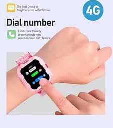 Дитячий смарт годинник з сім картою Lemfo DF75 з GPS трекером, відеодзвінком, прослушкою та кнопкою SOS  Рожевий - мініатюра 13