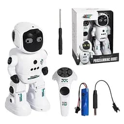 Робот на радиоуправлении, звуки, свет, мелодии, двигается, аккумулятор 3.7 V, режим программирования, реагирует на жесты и прикосновения K46