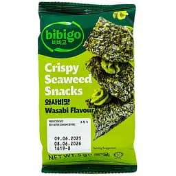 Нори снек Bibigo хрустящий васаби 5 г