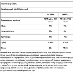 Протеїновий батончик Power Pro без цукру журавлина 25% 55 г - мініатюра 2