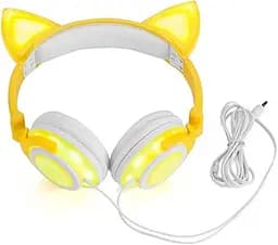 Навушники UFT BL108 Yellow з котячими вушками та підсвіткою - мініатюра 3