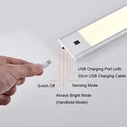 Сенсорний світильник LED з датчиком руху MZ-L1005 (40*10*200mm) White - мініатюра 4