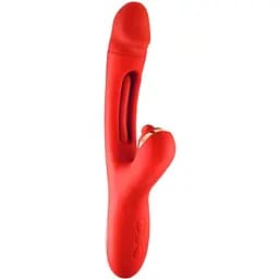 Вибратор-кролик Yoba Joyfully with Tapotem 25 см (красный)