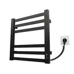 Електрична рушникосушарка Kosser Герда 500x500 ER ДГ01ER, Чорний матовий, Праве