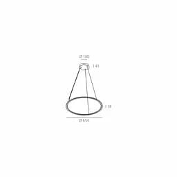 Підвісний світильник Skarlat RHL7792 28W WH 4000K - мініатюра 2