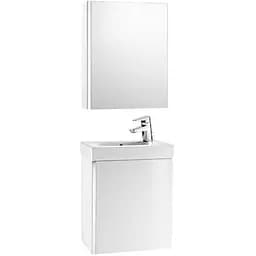 Комплект тумба з умивальником + дзеркальна шафа Roca Mini 45 см білий A855866806