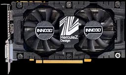 Відеокарта GeForce GTX 1070 8GB Inno3D HerculeZ X2 V4 (N1070-4SDV-P5DS) Б/В - мініатюра 2