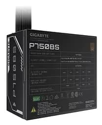 Блок живлення Gigabyte 750 Вт P750BS, Black, 80+ Bronze, 120 мм FDB, 1xMolex / 7xSATA / 4x6+2-pin / 2x4+4-pin / 1x20+4-pin, захист OVP/OPP/SCP/UVP/OCP/OTP (GP-P750BS) - мініатюра 2