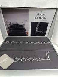 Постельное белье Naturel Catena Grey Сатин с вышивкой Limasso pbe0051871