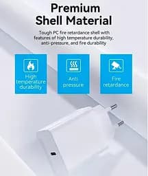 Зарядний пристрій Vention USB Type C + QC4.0 White 20 W (FADW0-EU) - мініатюра 5