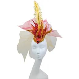 Шляпка Жар-птица с фатой