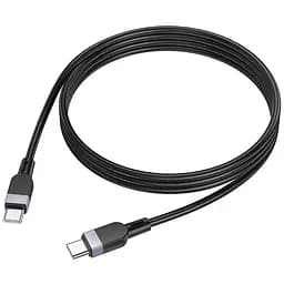 Дата кабель Hoco X109 Energy silicone Type-C to Type-C 60W (1m) Black - мініатюра 3