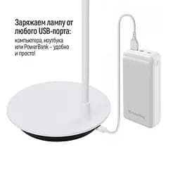 Настільна лампа LED ColorWay Portable & Flexible 360 із вбудованим акумулятором біла (CW-DL12FB-W) - мініатюра 2