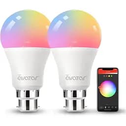 WiFi Розумні лампочки LED B22 Bayonet Music Sync RGBCW Зміна кольору Темна тепла/прохолодна лампочка, сумісна з ярликами Google