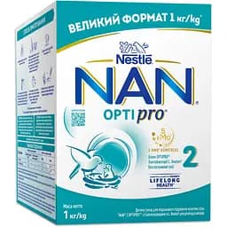 Смесь сухая молочная NAN 2 OPTIPRO с 5 олигосахаридами и L. Reuteri для детей от 6 месяцев 1 кг