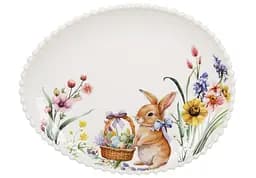 Блюдо порцелянове у формі яйця BonaDi Easter Melody 27.5х22 см (K243)