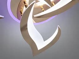Люстра стельова LED Diasha 8146/3G, 45W, 3200K-6500K, хром, акрил, сучасний стиль для дому - мініатюра 5