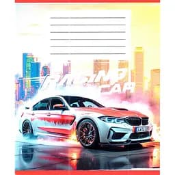 Зошит учнівський "Авто в диму" Leader 036-580051L-1 у лінію, 36 аркушів (959057)