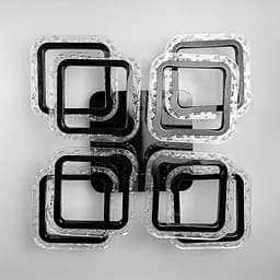 Люстра в черном корпусе с прозрачным акрилом Ст. A 2517/4+4 XS BK | Line F