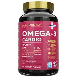 Nordway OMEGA-3 Cardio 1000 мг в мягких капсулах №90