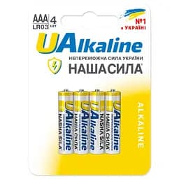 Батарейки Наша Сила UAlkaline AAA (LR03) 4 шт.