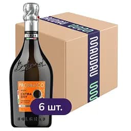 Упаковка игристого вина Bolgrad Prosecco белое экстра-сухое 4.5 л (0.75 л x 6 шт.)