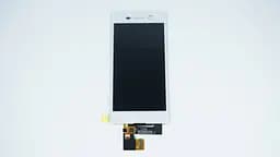 Дисплей для смартфона Sony Xperia M5 Dual E5603, E5606 , E5633, E5653, white у зборі з тачскріном без рамки