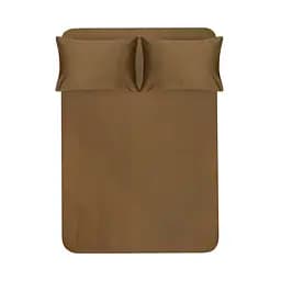 Простынь на резинке с наволочками Tac - 160x200 кофе