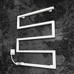 Електрична рушникосушарка Kosser Зета 685x550 EL тайм. білий ЗЗ02ELW, Білий матовий, Ліве