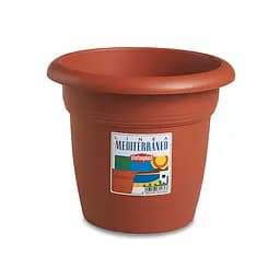 Вазон пластиковий Linea Mediterraneo, 30 см круглий, 9л теракот (82300)